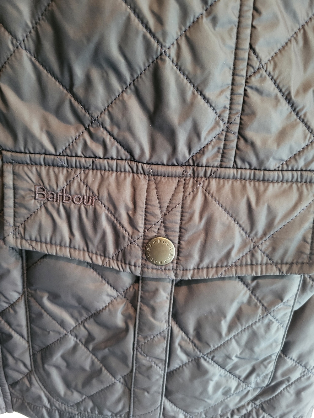 Barbour Navy Quilted Men's Vest with Tartan Lining - Large - Picture 4 of 9